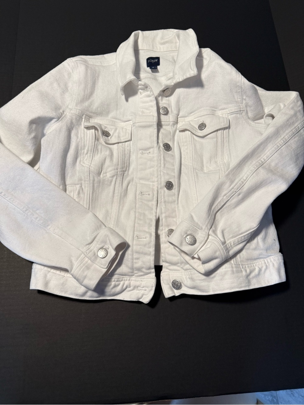 J. Crew women’s' White Denim Jacket - Classic Button-Up
